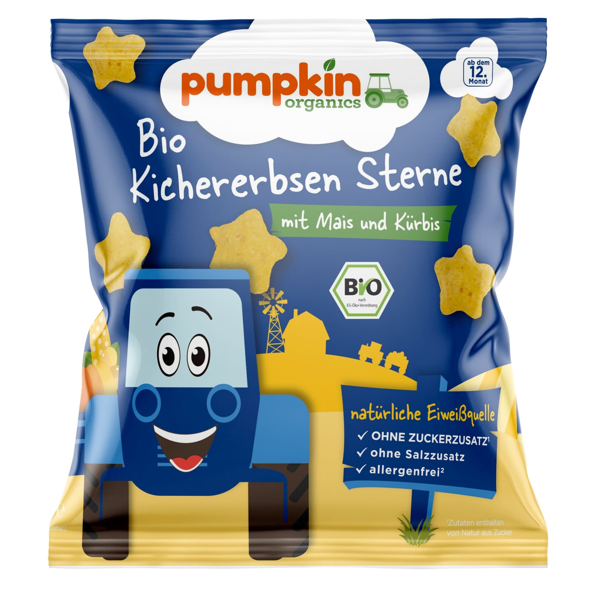 Pumpkin organics Kichererbsen Sterne Mais-Kürbis