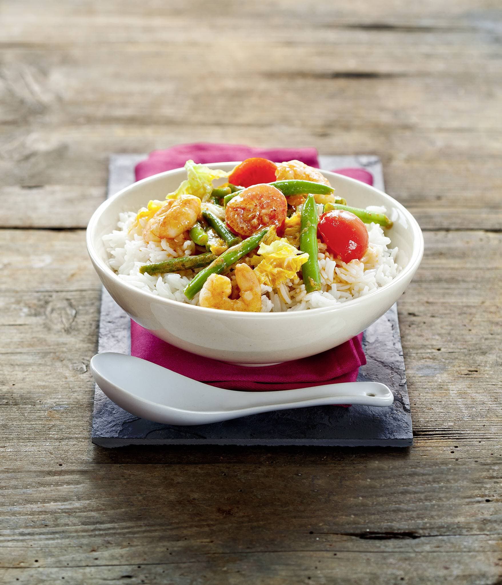 Garnelen-Thai-Curry mit Gemüse