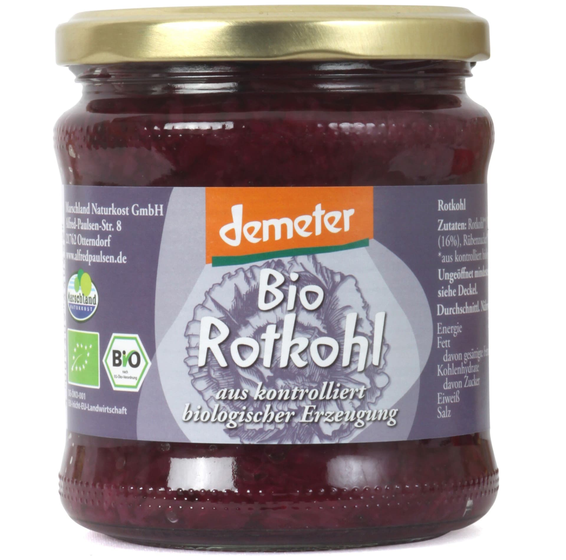 Marschland Naturkost Rotkohl demeter