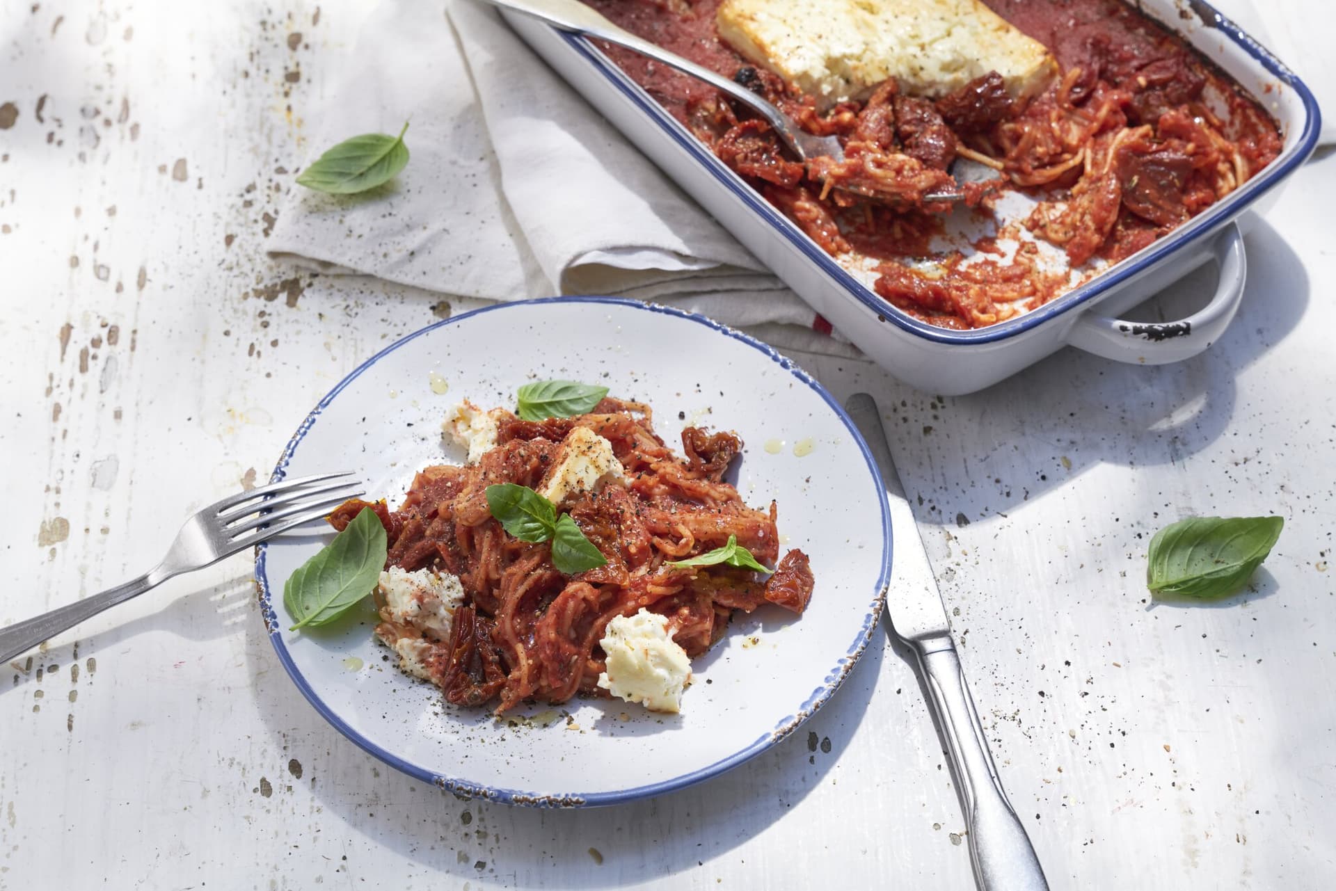 One-Pot-Pasta aus dem Ofen