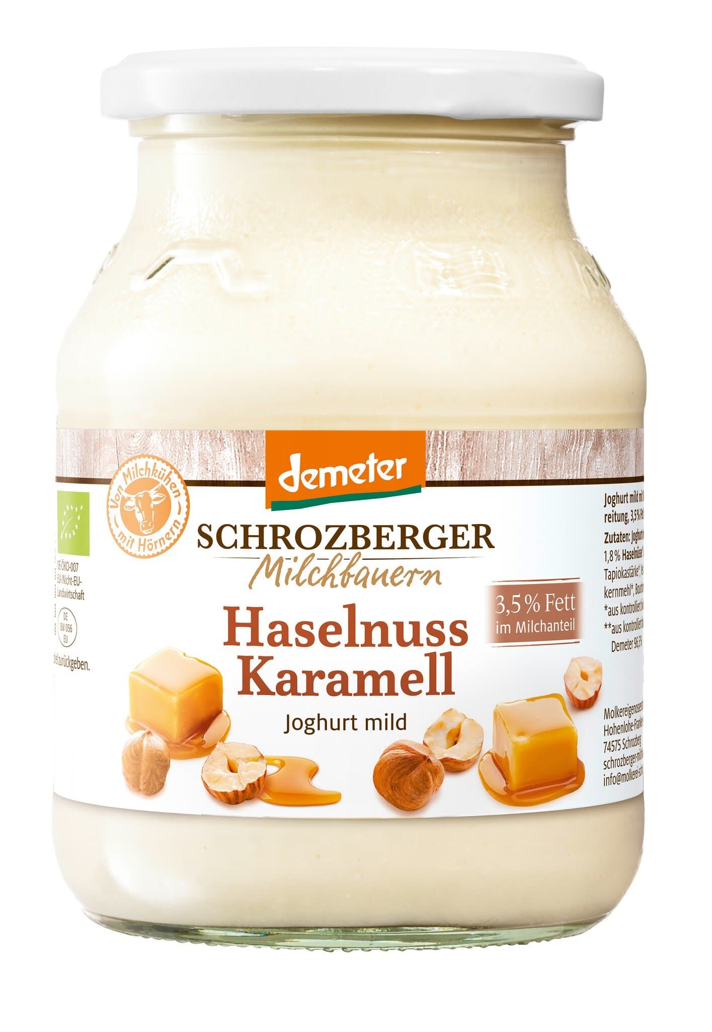 Schrozberger Milchbauern Saisonales Joghurt Haselnuss Karamell