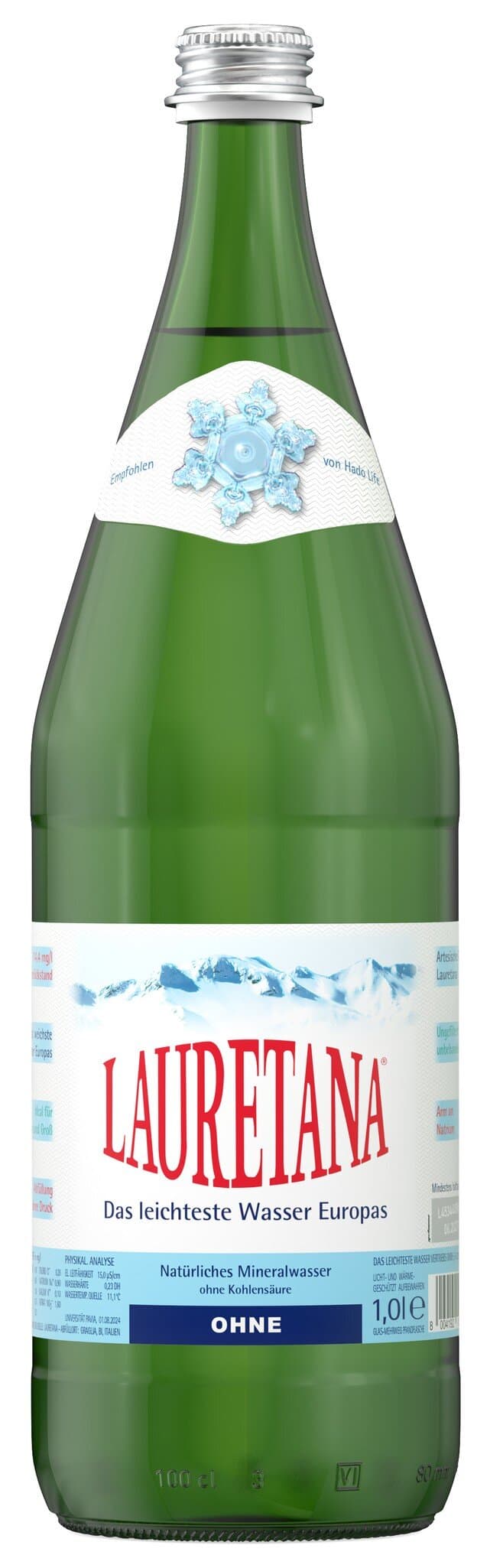Lauretana Mineralwasser Still (Glas) 1l