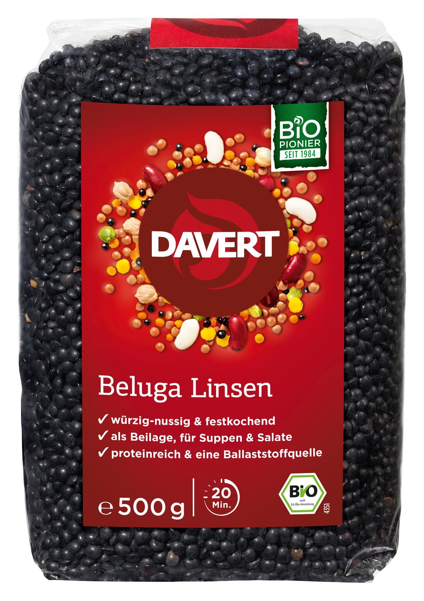 Davert Beluga Linsen schwarz