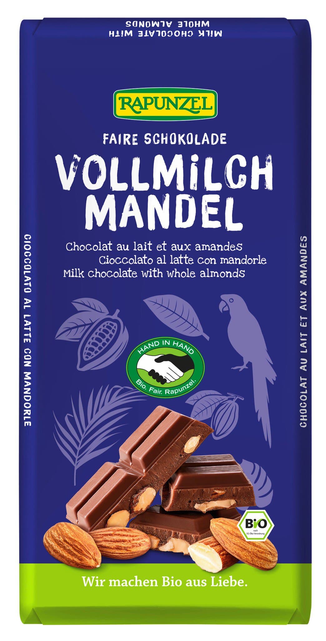Rapunzel Vollmilch-Schokolade mit ganzen Mandeln