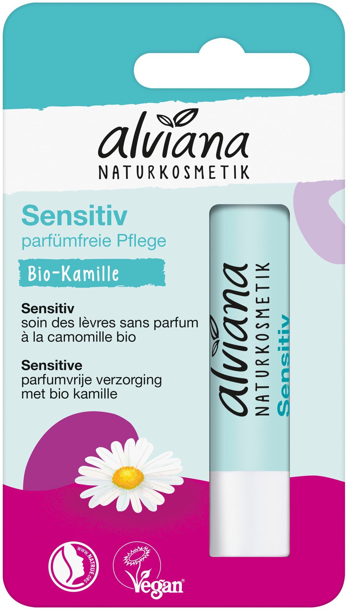 alviana Lippenpflegestift Sensitiv mit Bio-Kamille