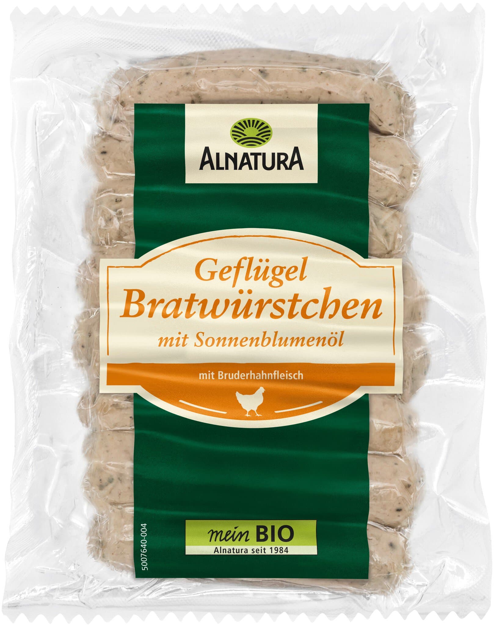 Alnatura Bruderhahn-Geflügel-Bratwurst