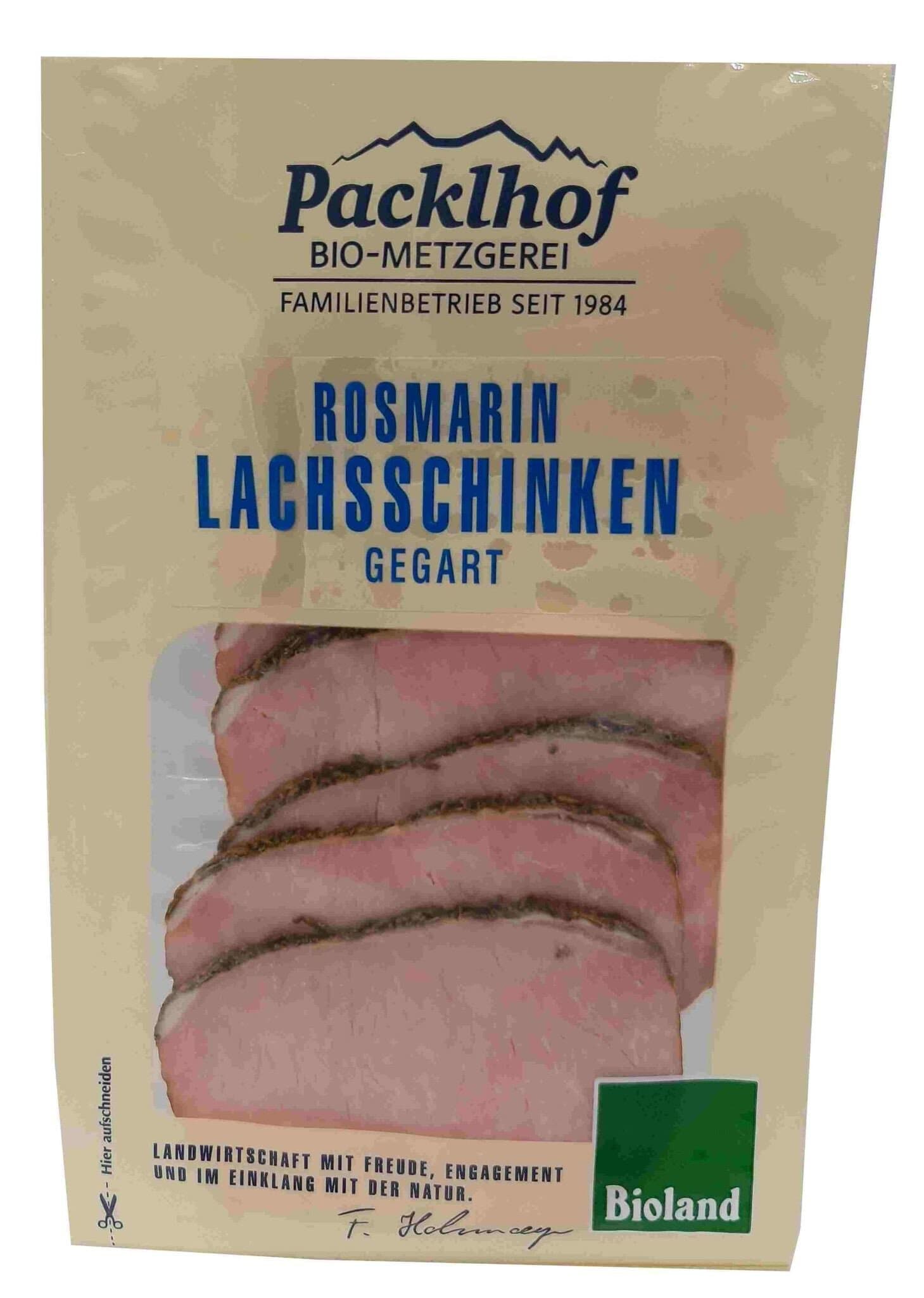 Packlhof Rosmarin Lachsschinken geschnitten