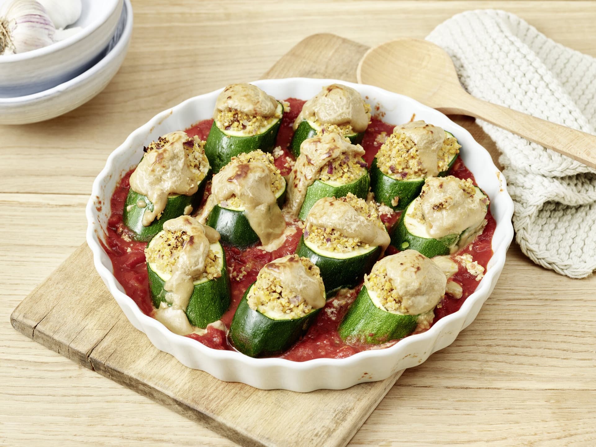 Überbackene Bulgur-Zucchini-Ringe