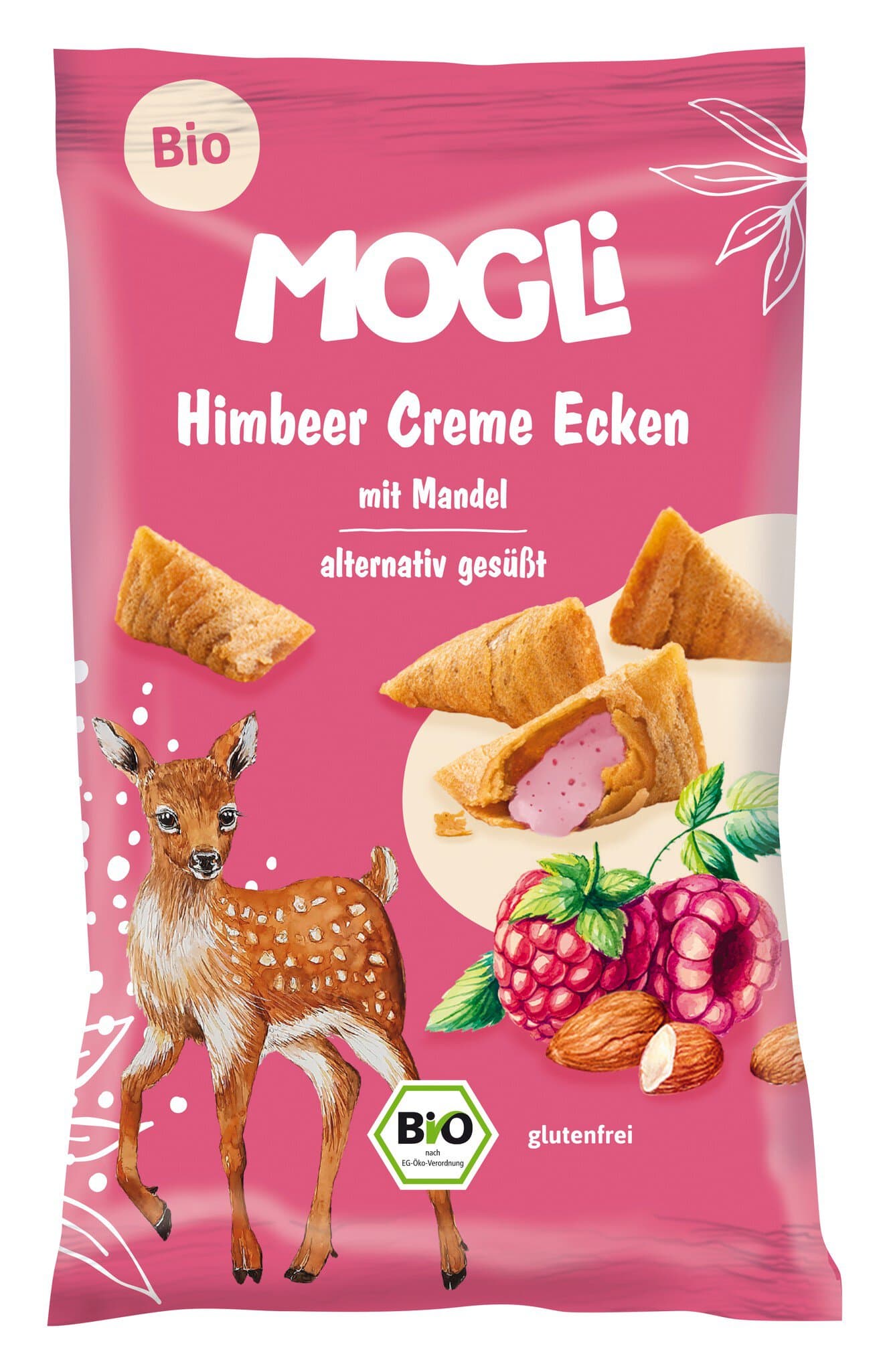 Mogli Himbeer Creme Ecken mit Mandel