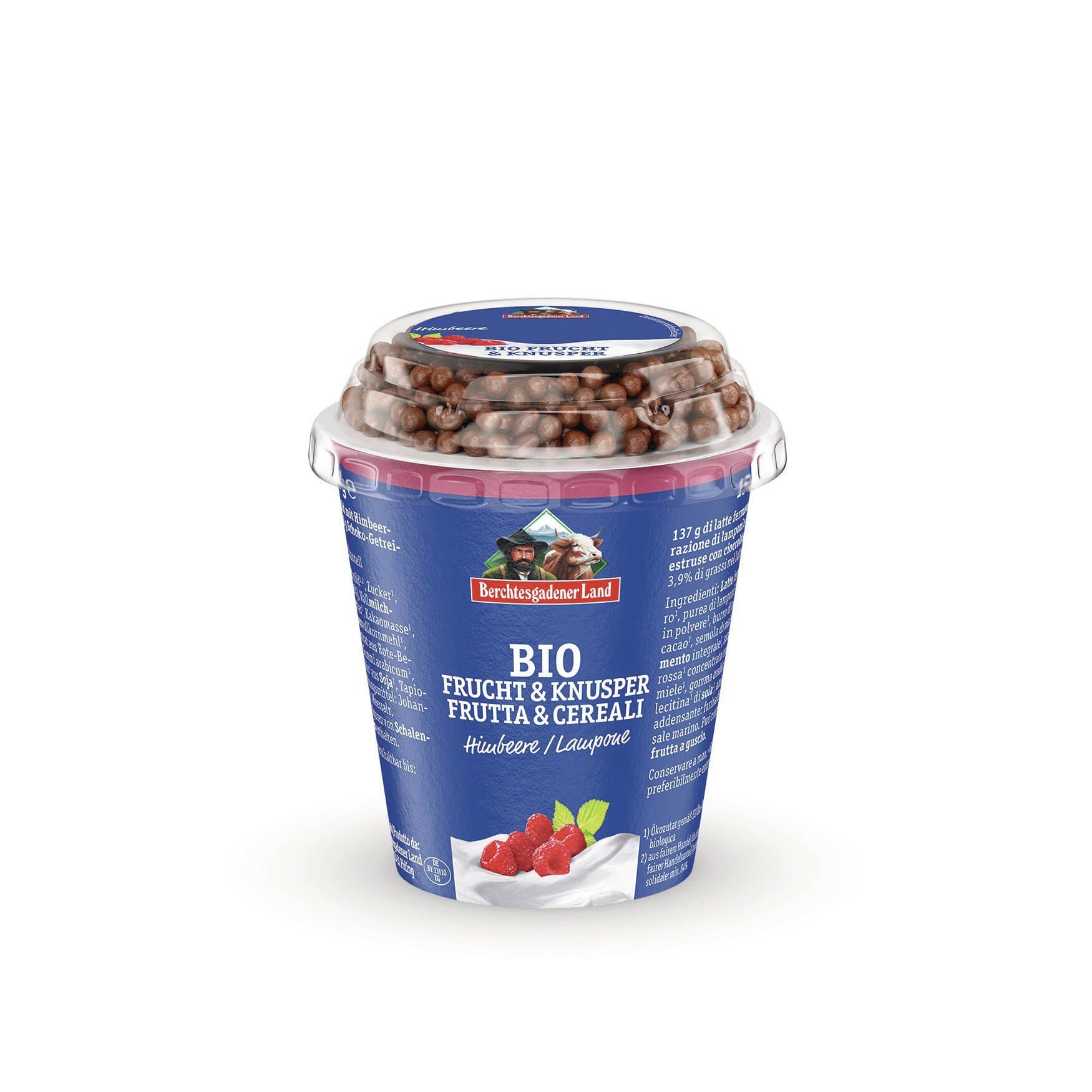 Berchtesgadener Land Frucht und Knusper Joghurt Himbeere