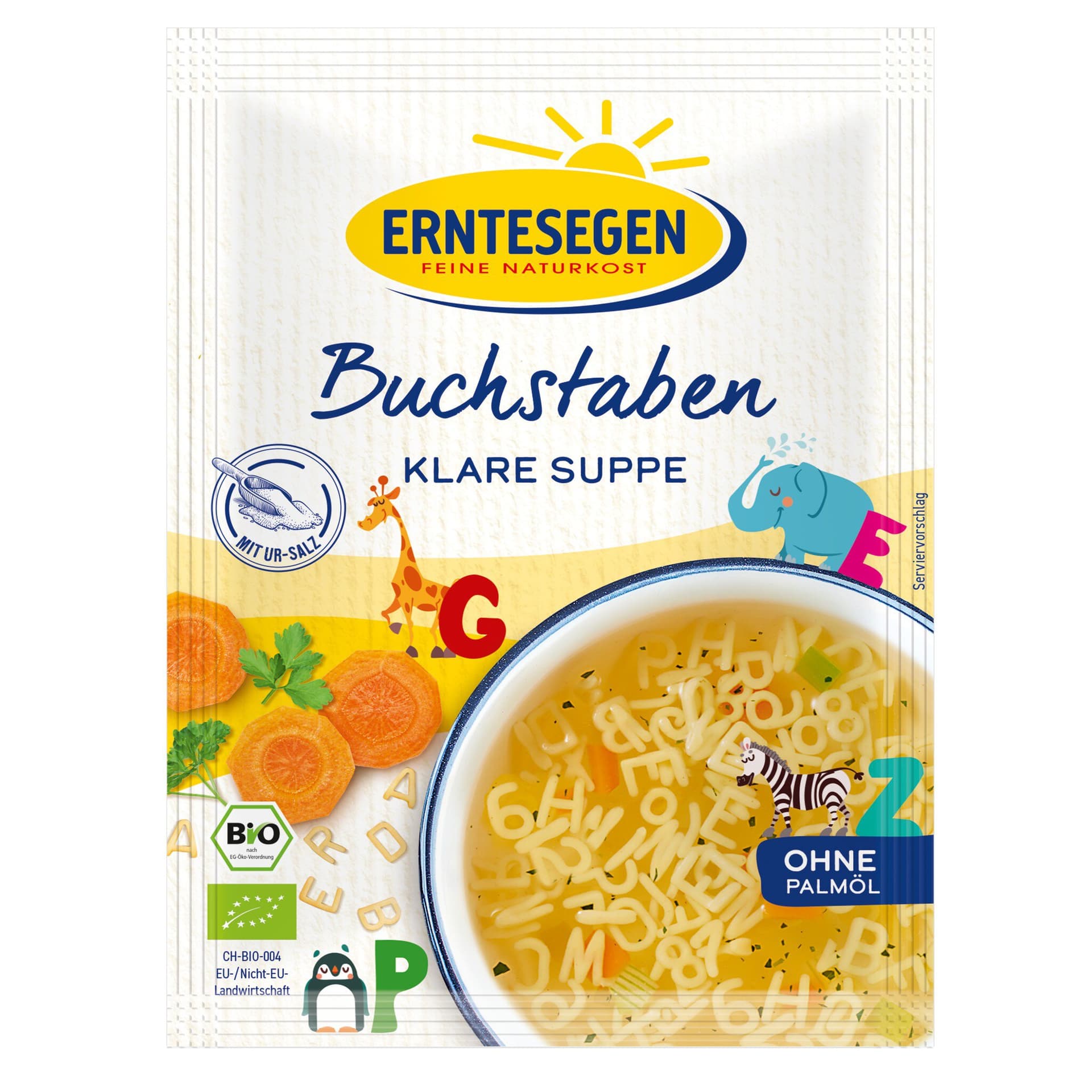 Erntesegen Buchstaben Klare Suppe