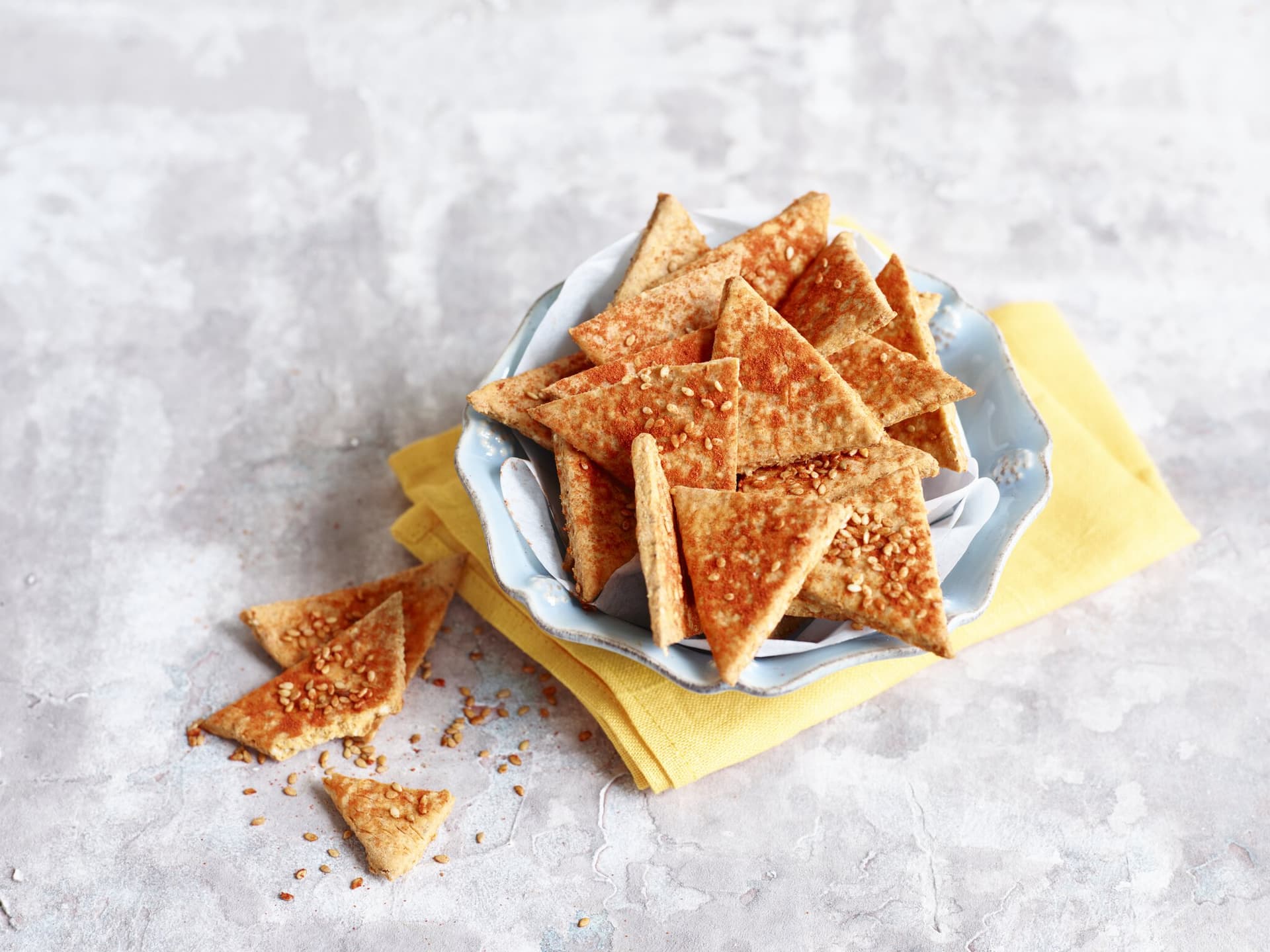 Kichererbsen-Sesam-Cracker