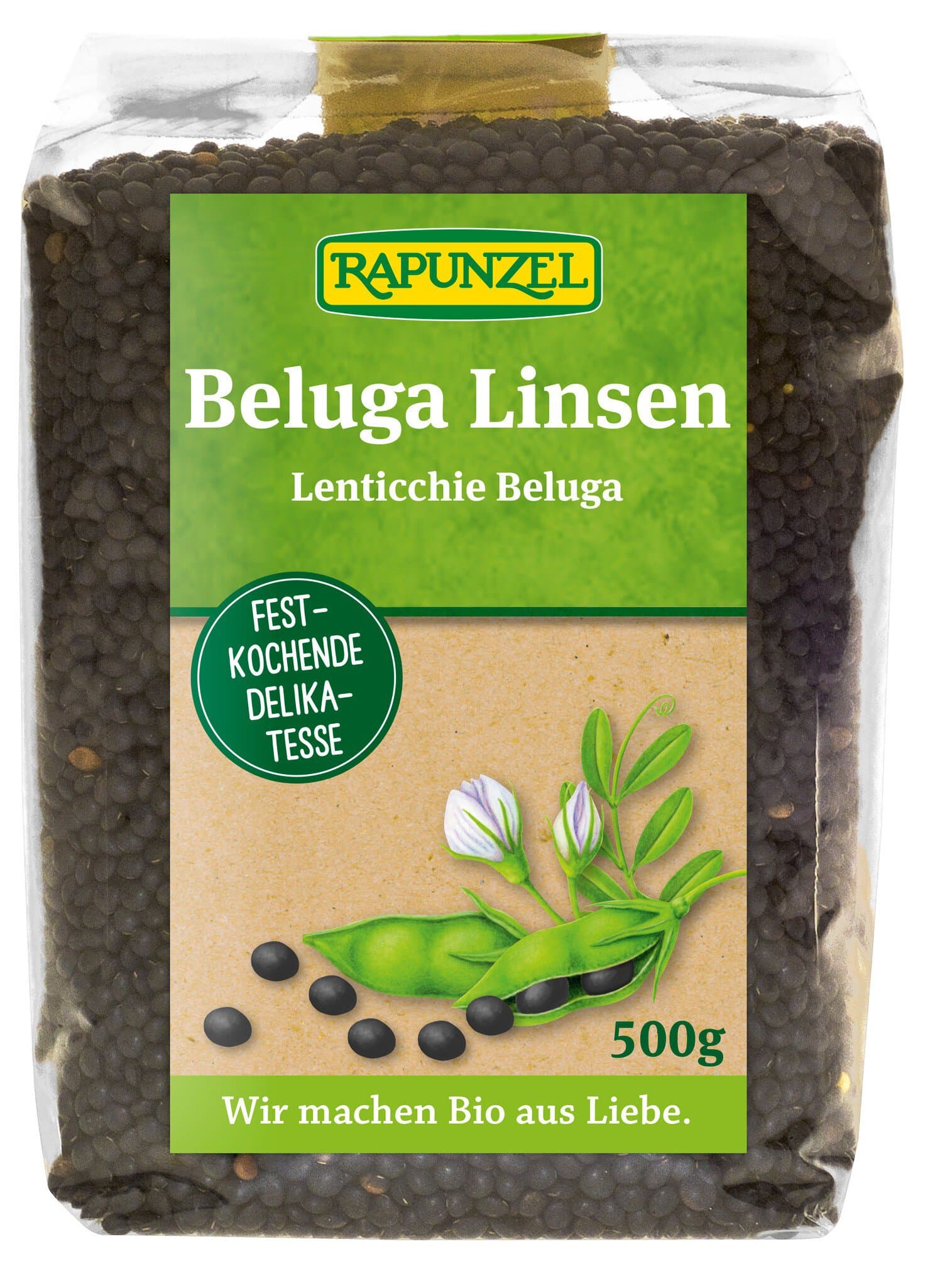 Rapunzel Beluga Linsen schwarz