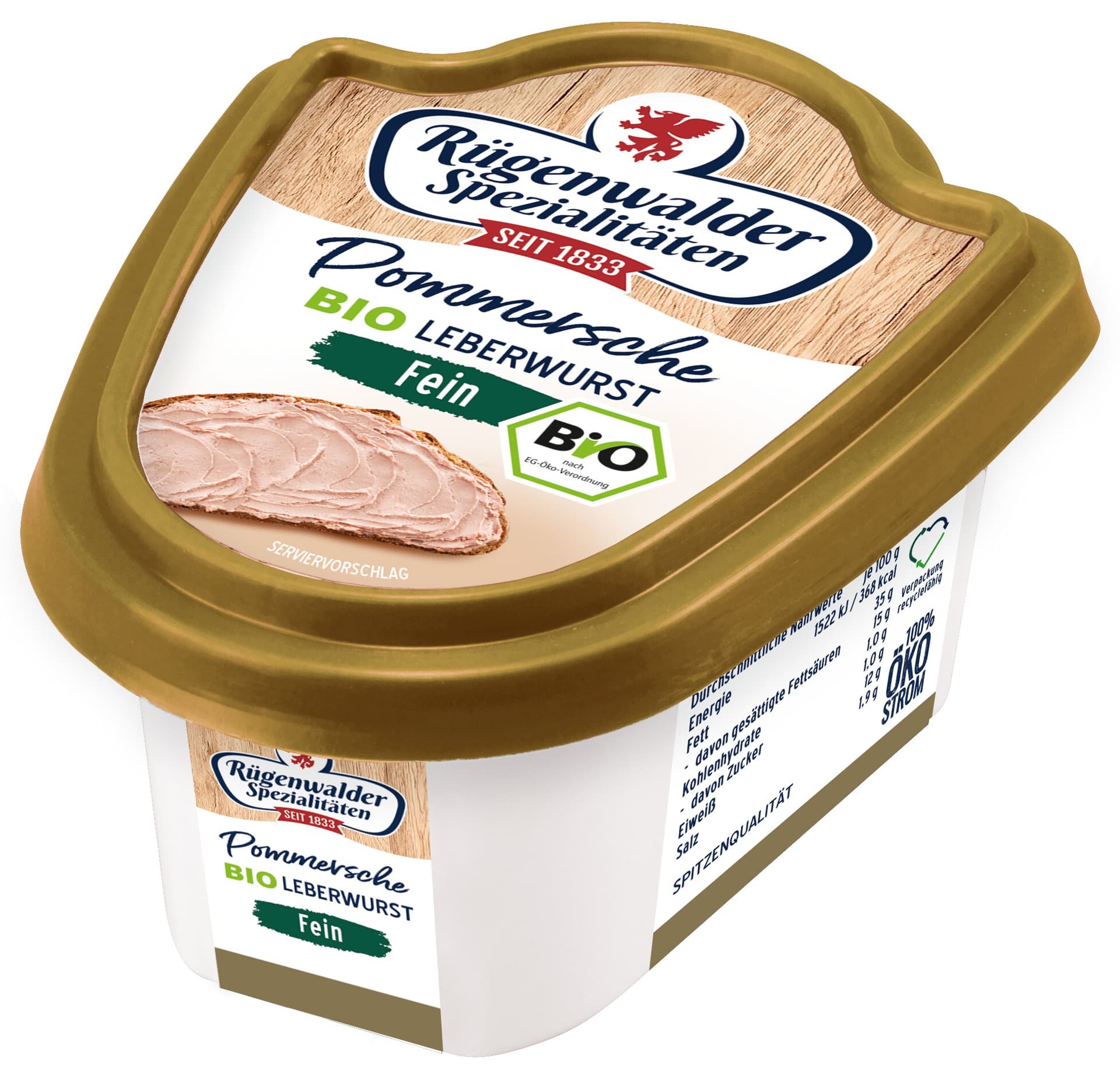 Plüntsch Rügenwalder Pommersche Leberwurst fein