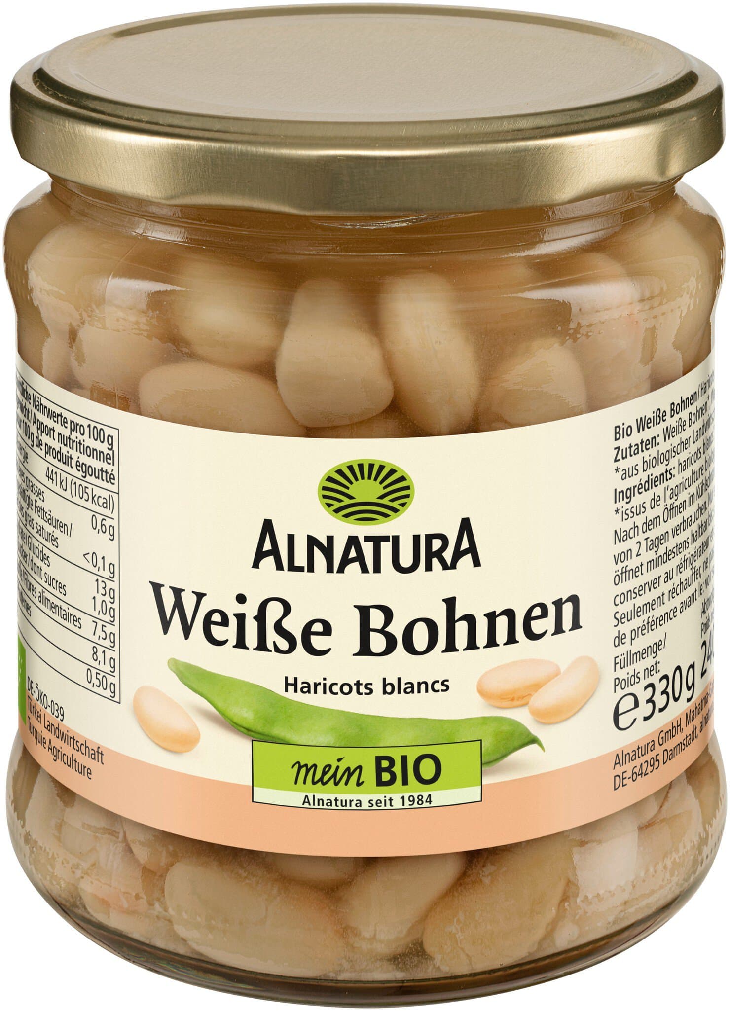 Alnatura Weiße Bohnen (im Glas)