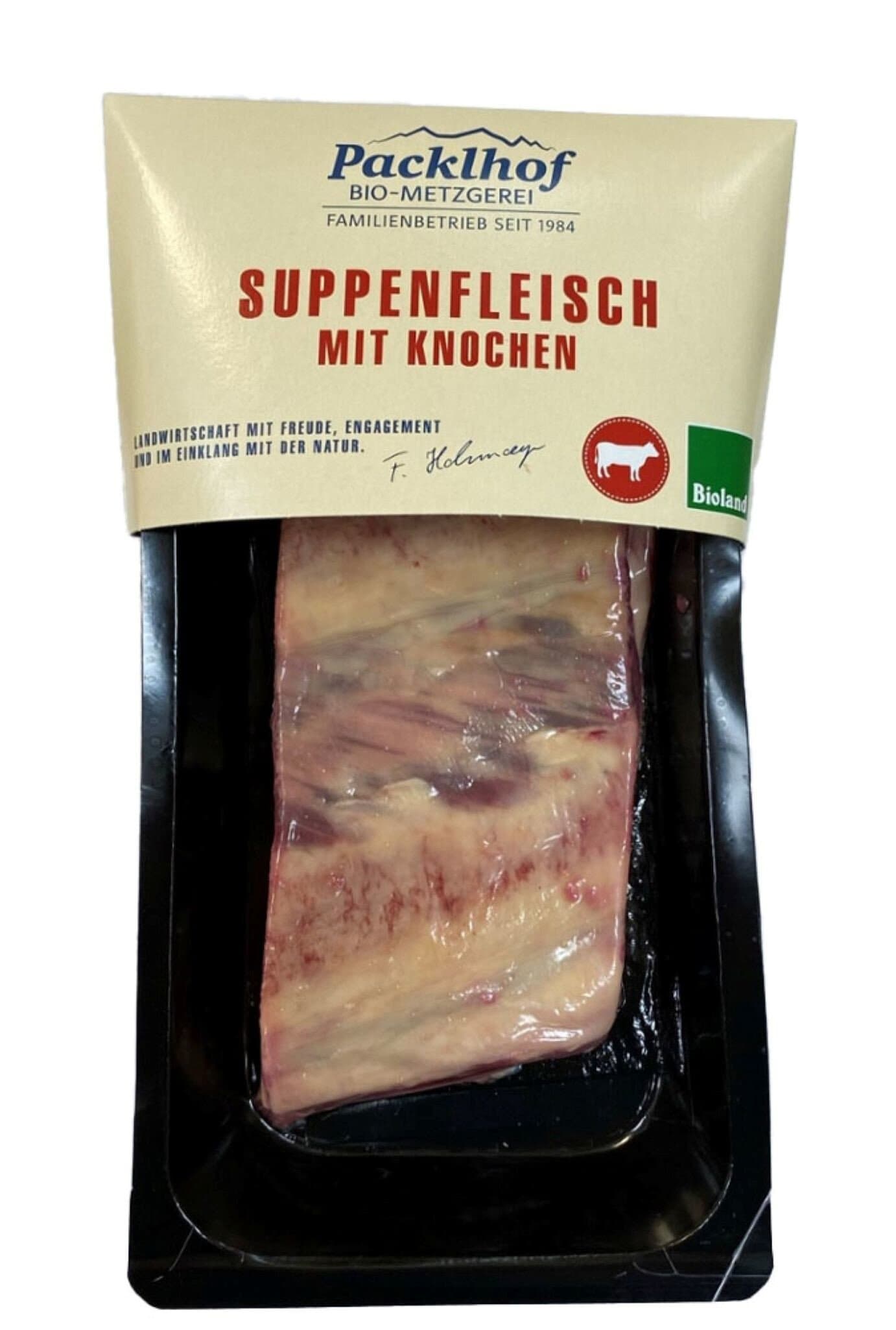 Packlhof Suppenfleisch aus der Querrippe mit Knochen