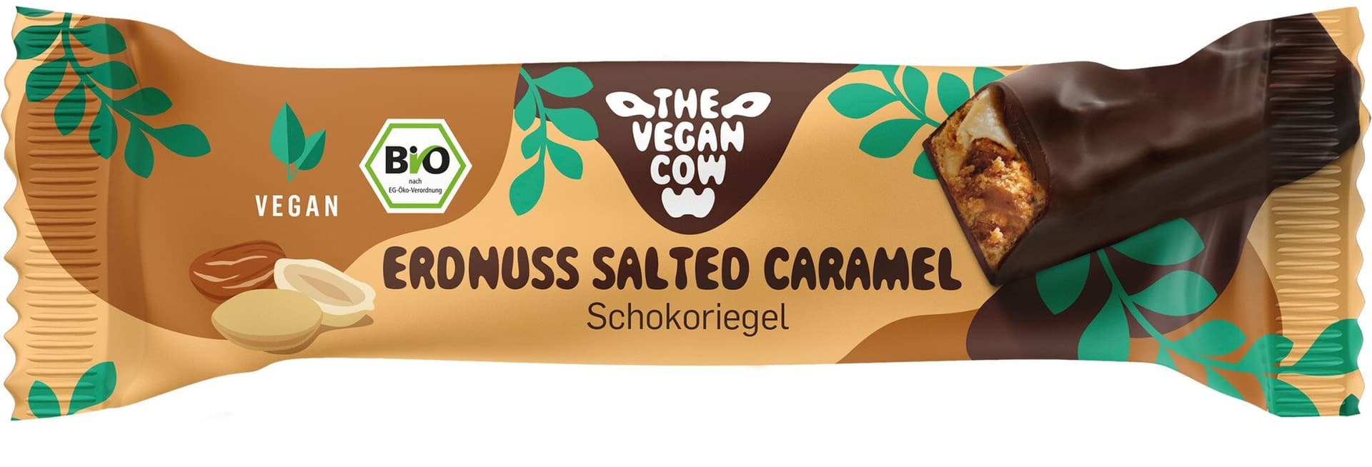 THE VEGAN COW Schokoriegel Erdnuss Salted Caramel