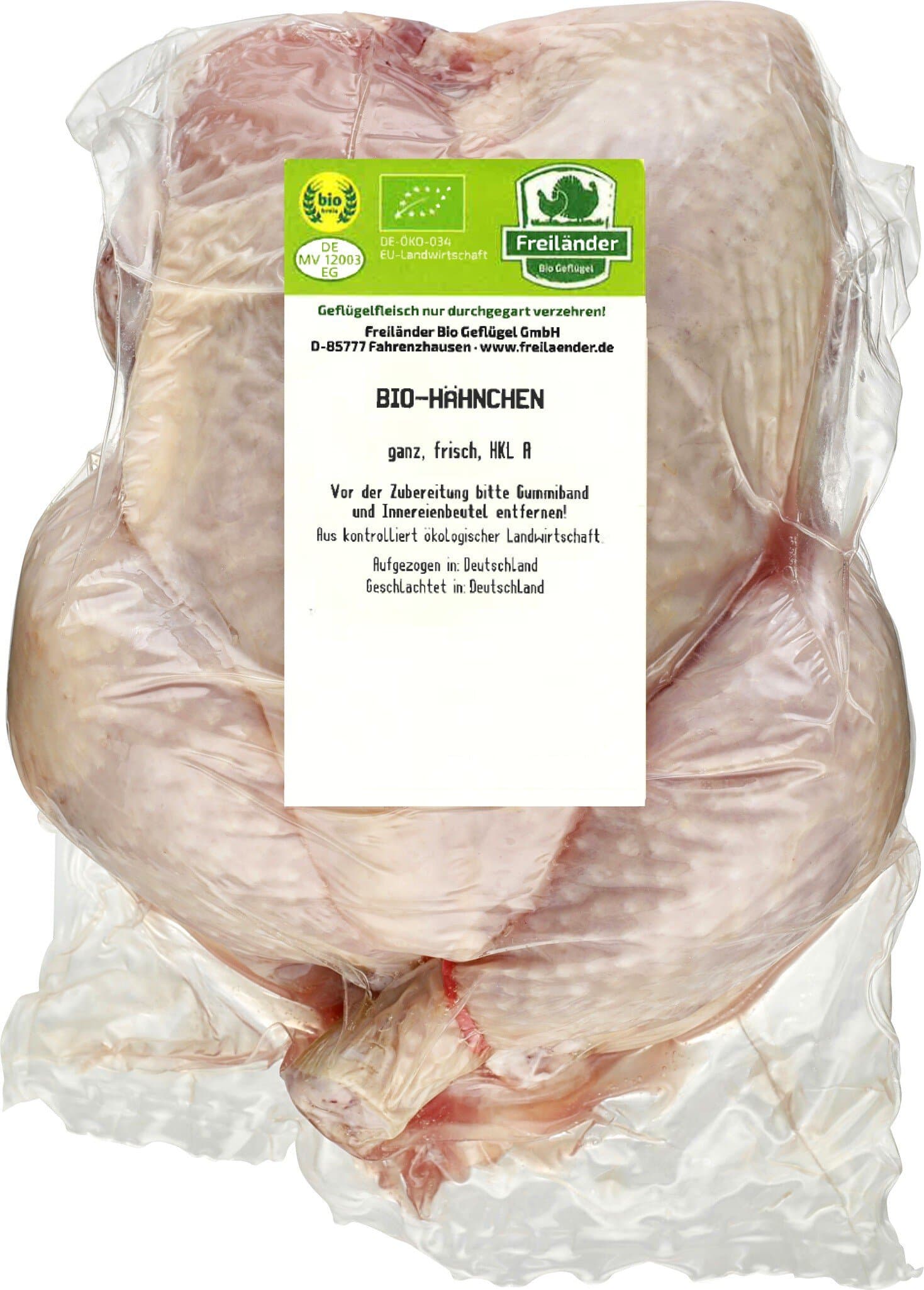 Freiländer Bio Geflügel Hähnchen ca. 1,8 kg