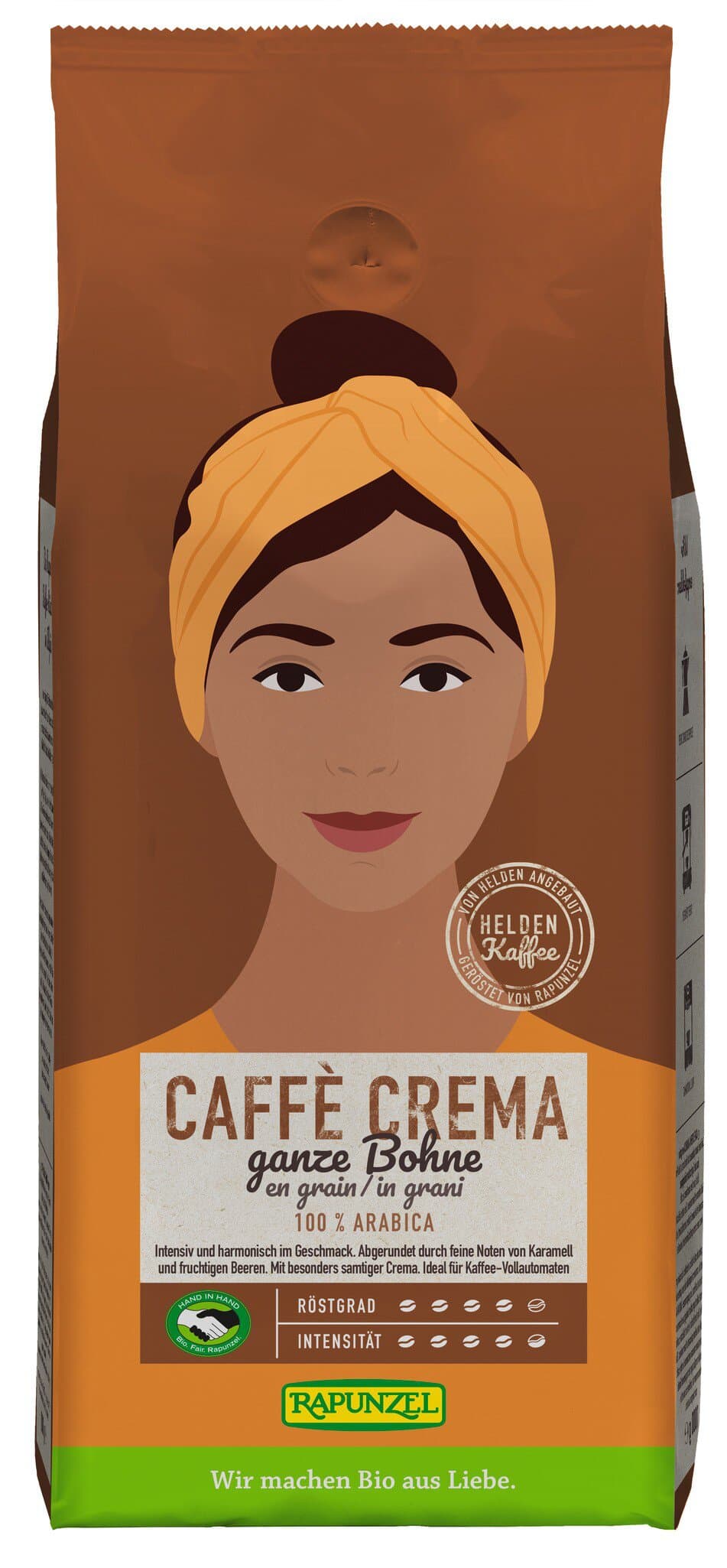 Rapunzel Heldenkaffee Crema ganze Bohne