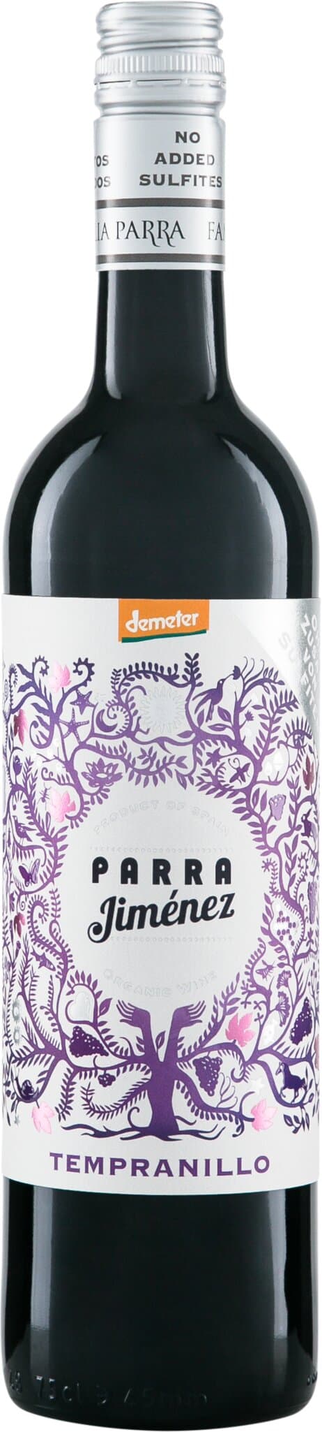 Parra demeter Tempranillo ohne SO2-Zusatz