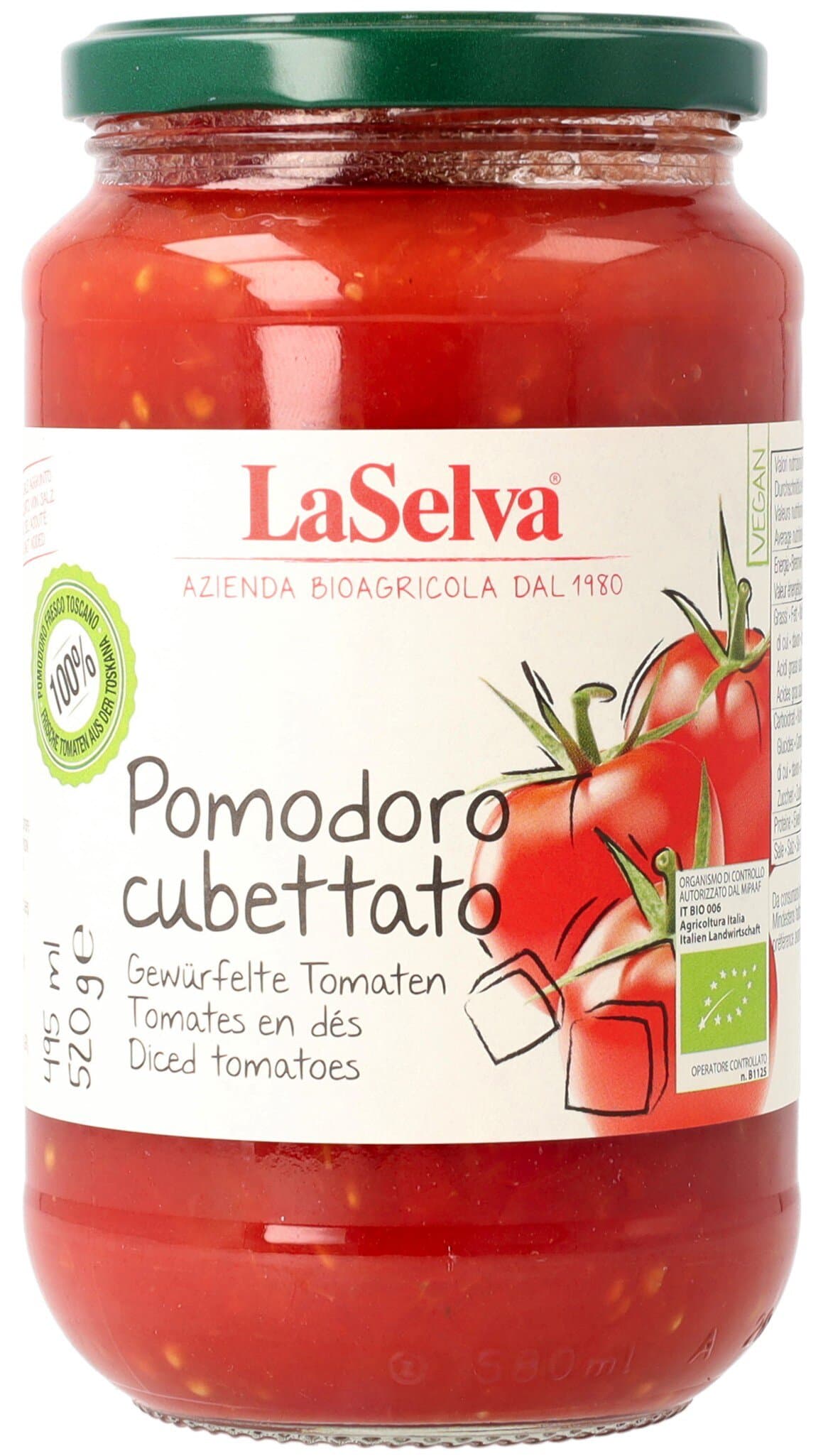 LaSelva Pomodoro cubettato ohne Salz