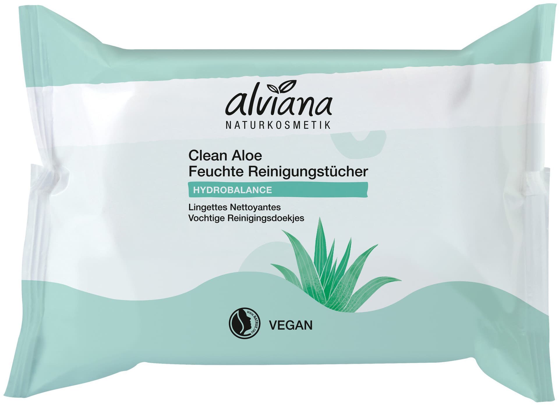 alviana Clean Aloe Feuchte Reinigungstücher Hydrobalance, 25 Tücher