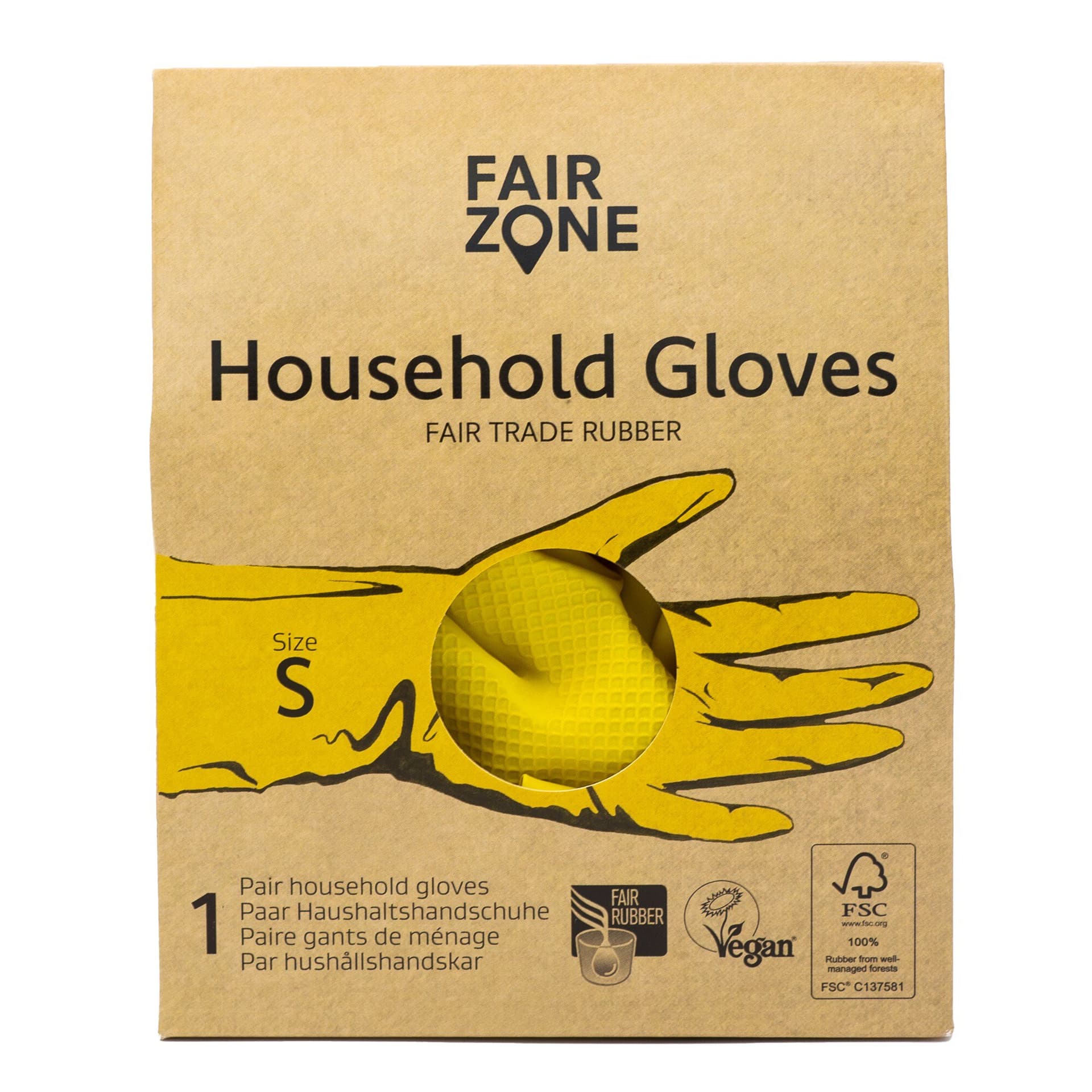 Fair Zone Haushalts Handschuhe Größe S