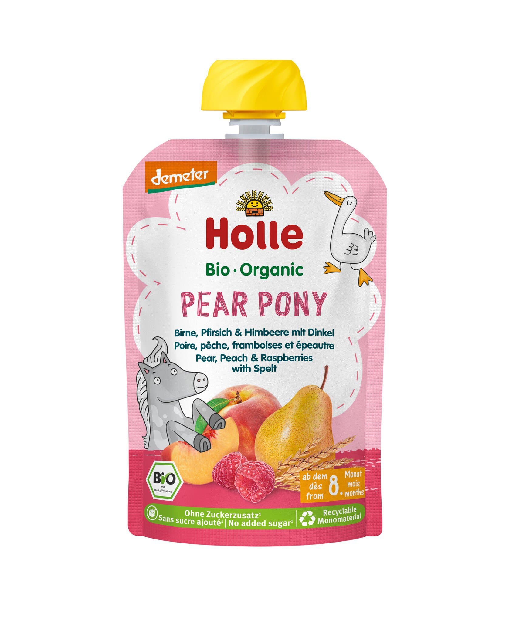 Holle Pouchy Birne, Pfirsich & Himbeere