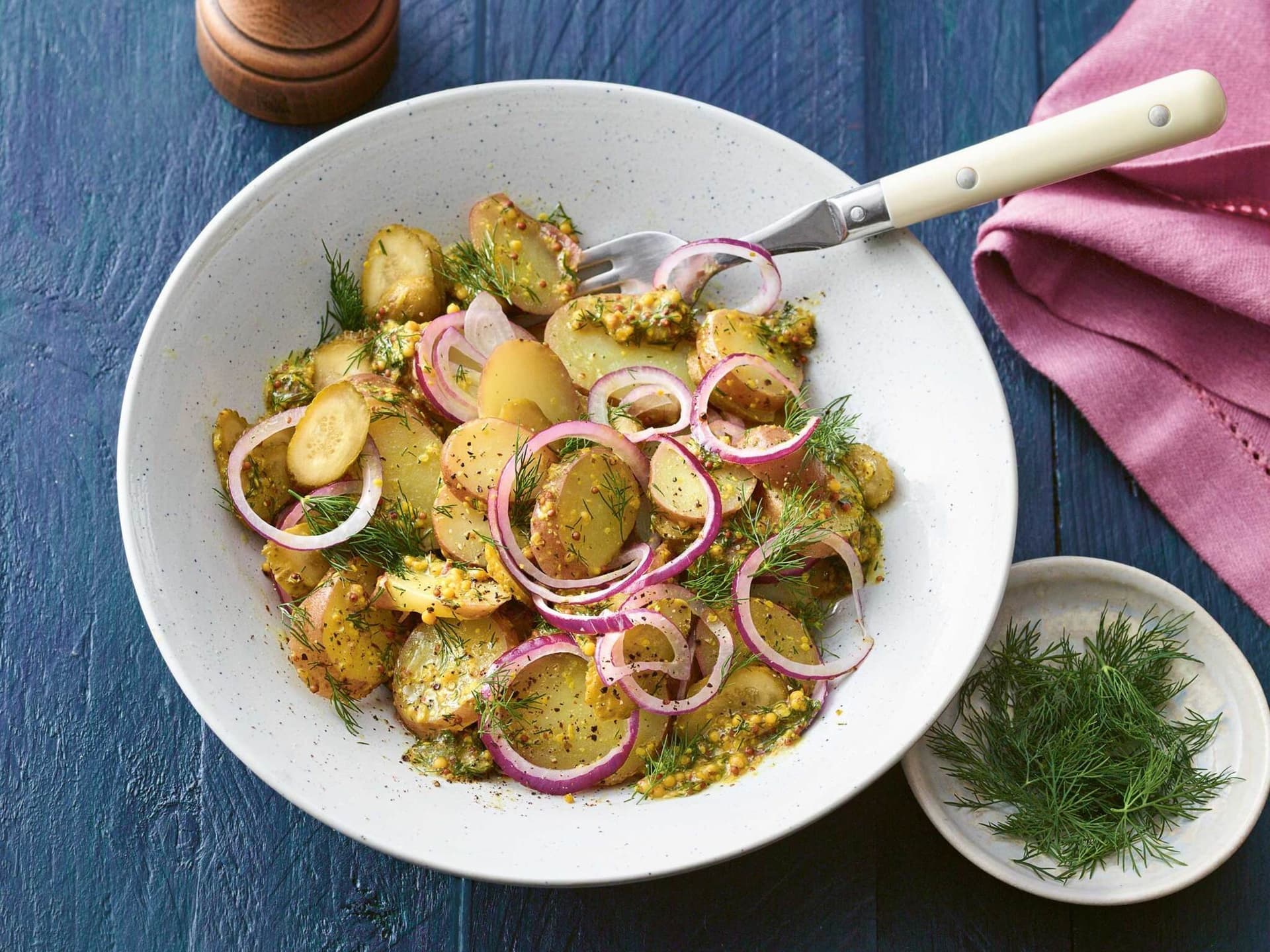 Bunter Kartoffelsalat französischer Art