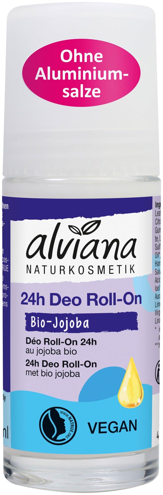alviana 24h Deo Roll-On mit Bio-Jojoba