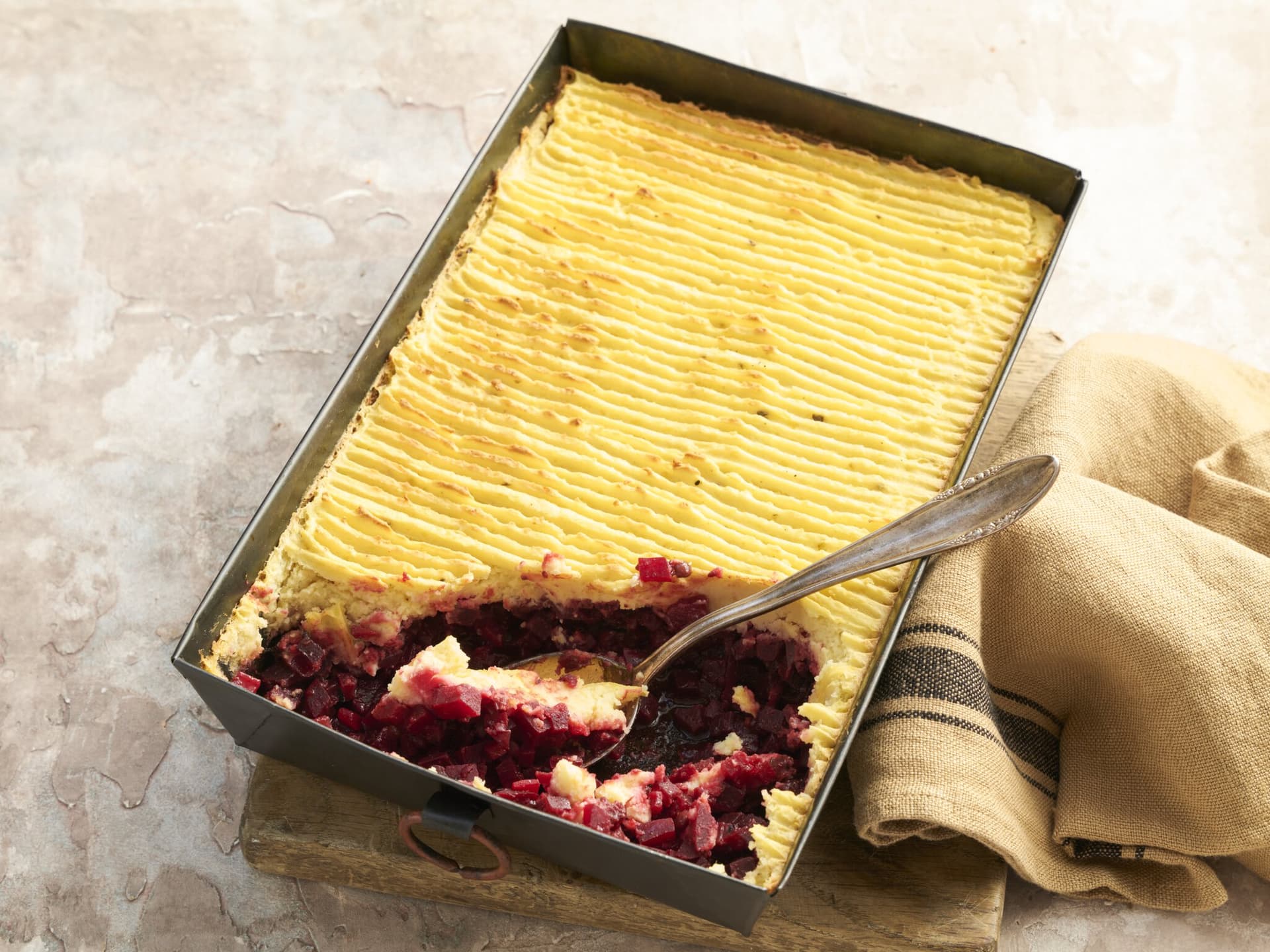 Veganer Shepherd`s Pie mit Roter Bete
