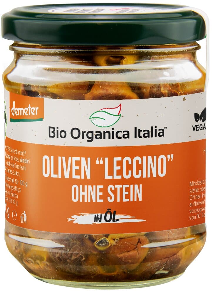 Bio Organica Italia Schwarze Oliven Leccino