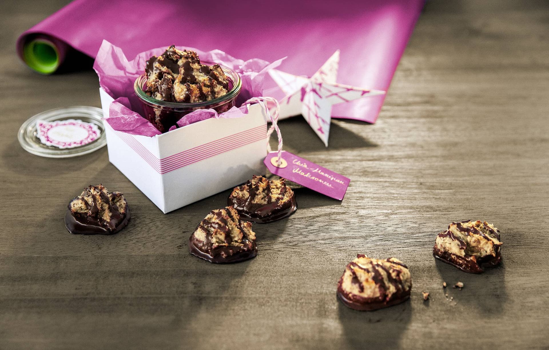 Chia-Marzipan-Makronen