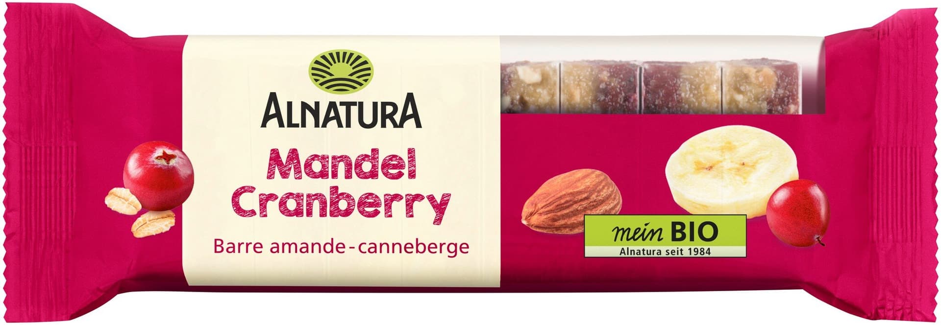 Alnatura Fruchtschnitte Mandel-Cranberry mit Aronia