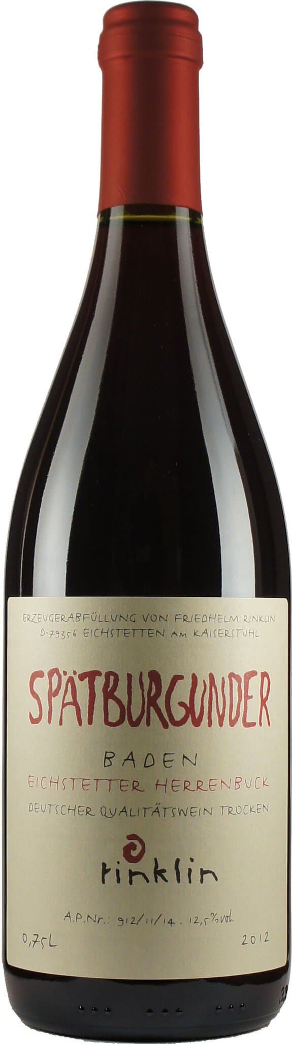 Weingut Rinklin Spätburgunder Rotwein QbA 0,75L