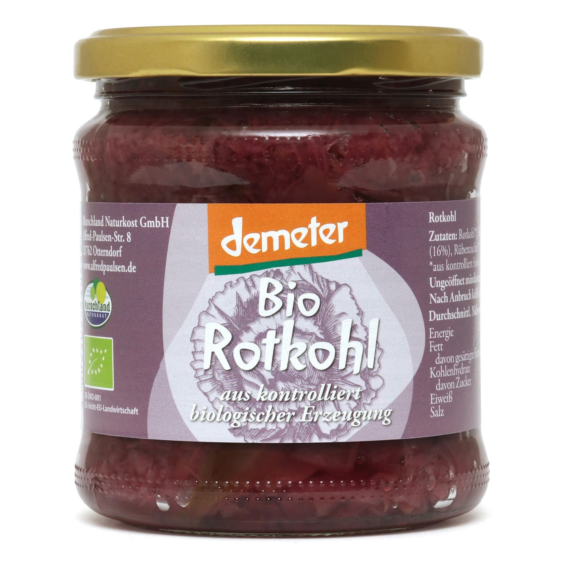 Marschland Naturkost Rotkohl demeter