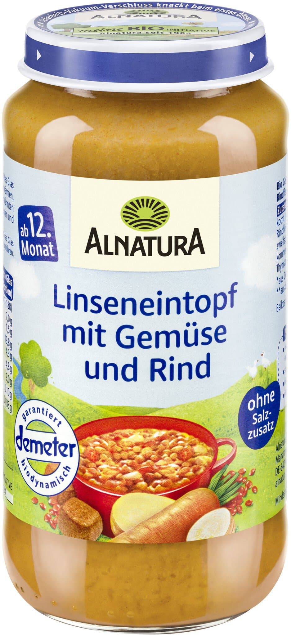 Alnatura Linseneintopf mit Gemüse und Rind