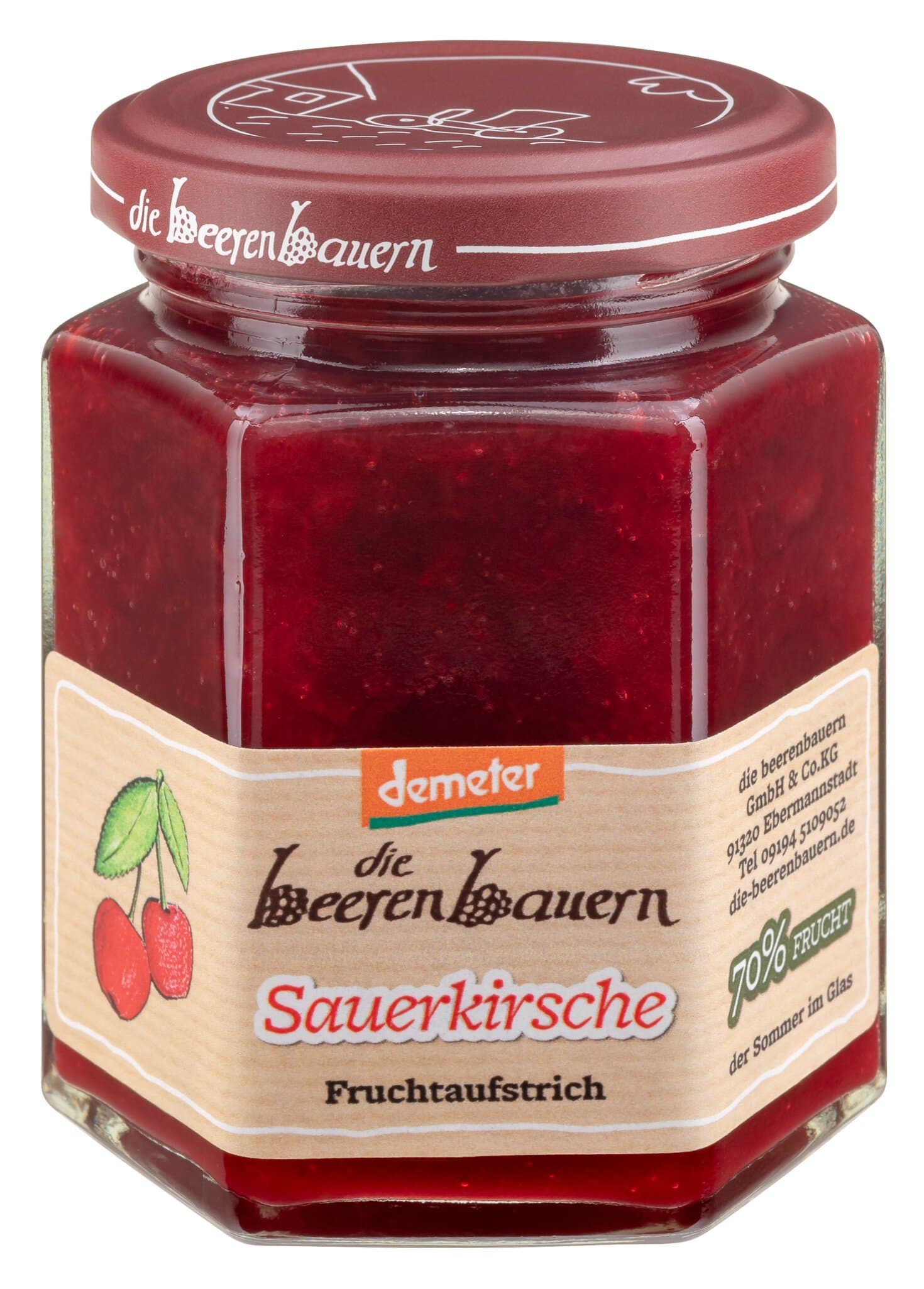 die Beerenbauern Sauerkirsche Fruchtaufstrich