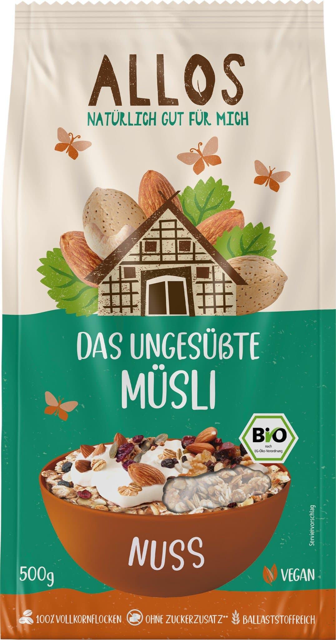 Allos Das ungesüßte Nuss-Müsli