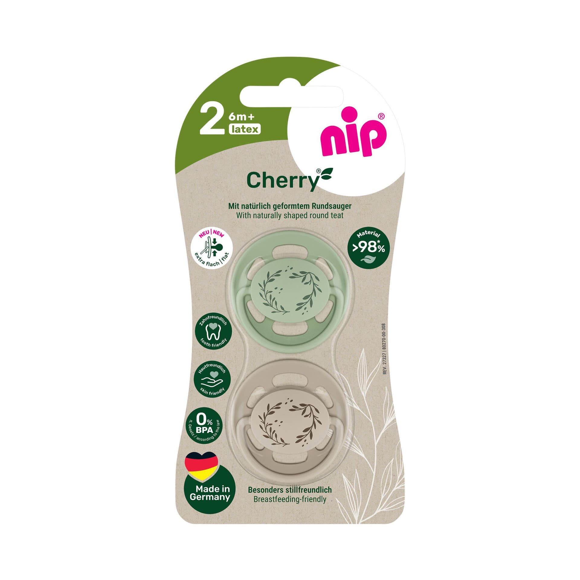 Nip Schnuller Cherry greenline Gr.2