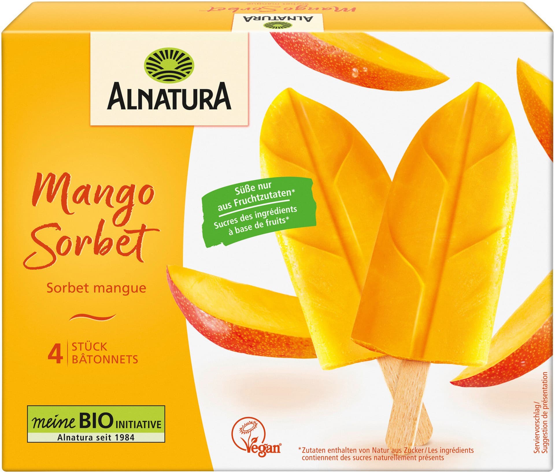 Alnatura Mango-Sorbet (4 Stück)