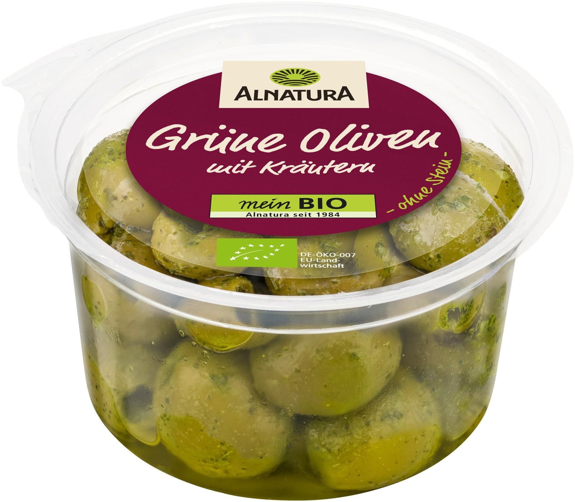 Alnatura Grüne Oliven mit Kräutern