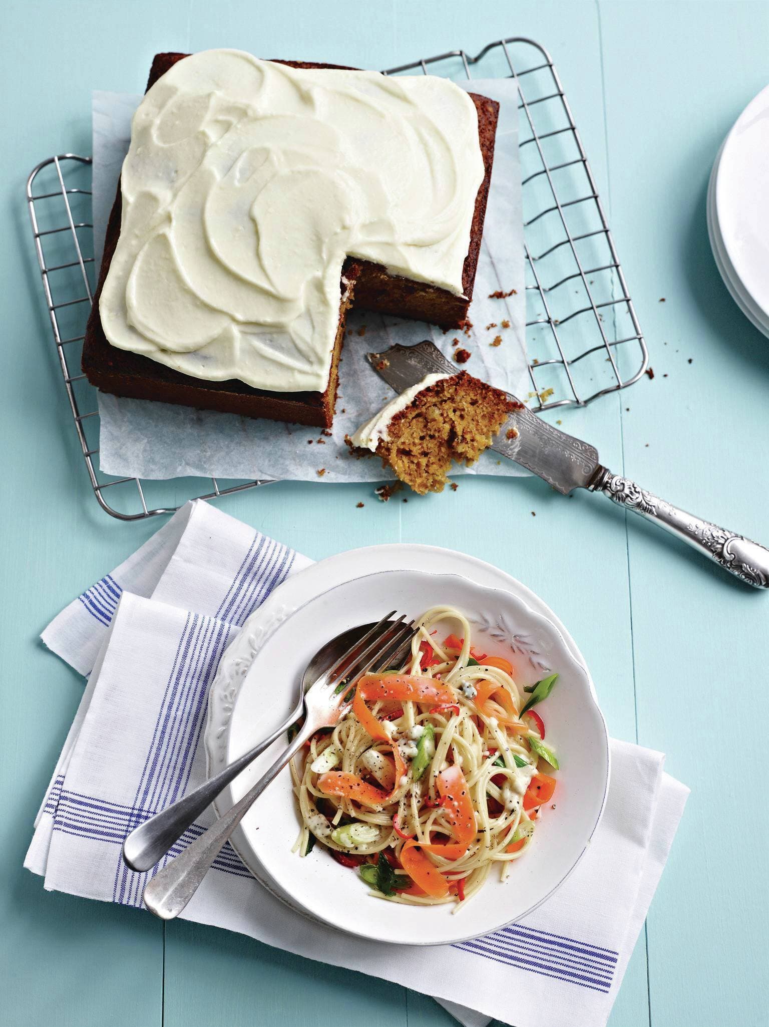 Karottenkuchen mit Frischkäse-Creme