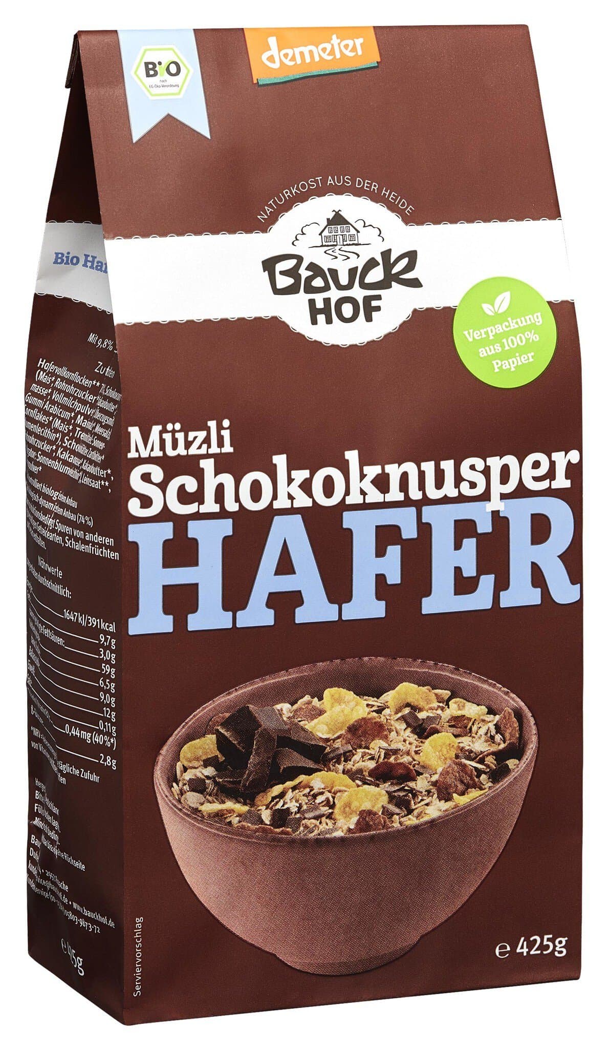 Bauckmühle Hafer Müsli Schoko Knusper