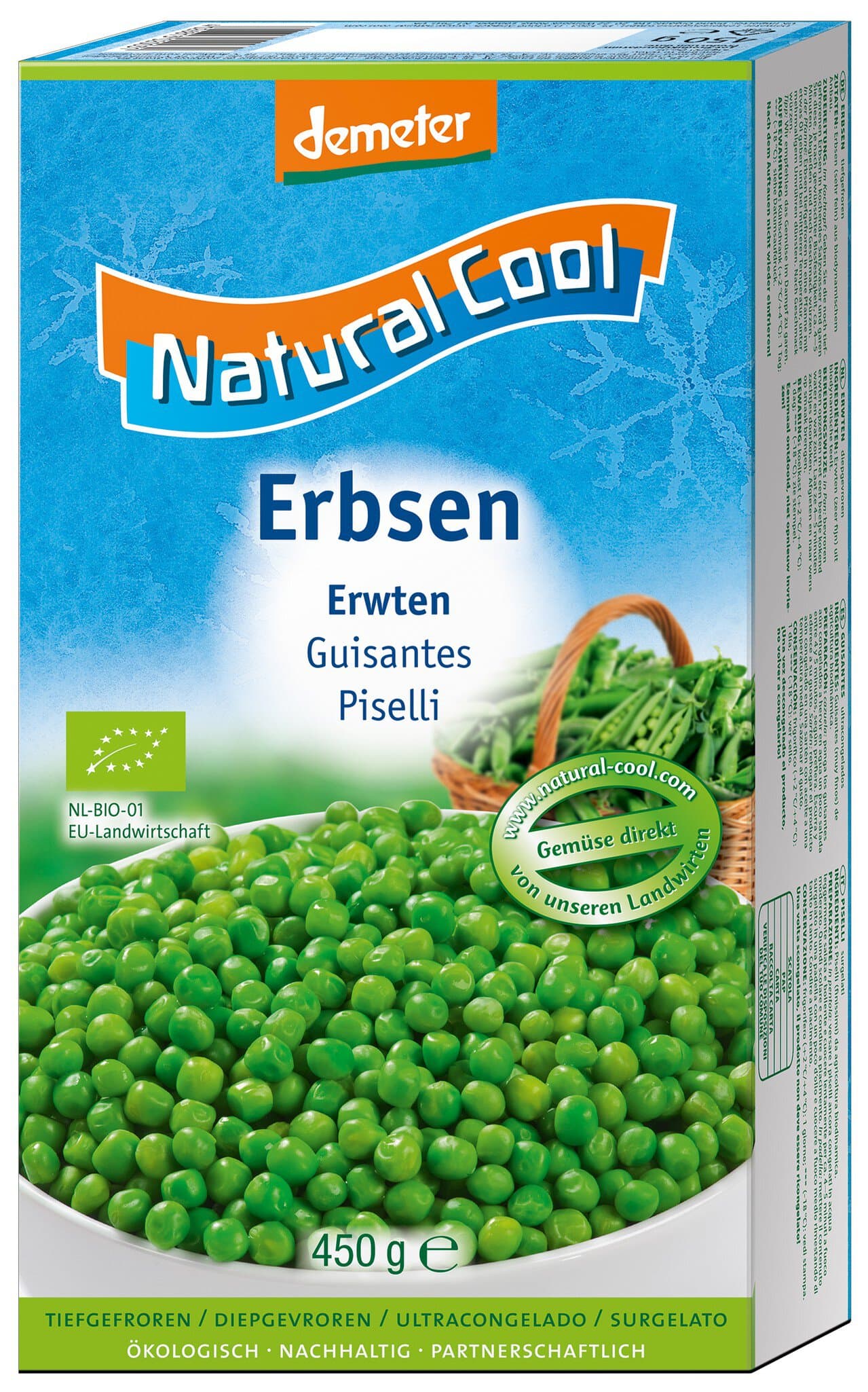 Natural Cool Junge Erbsen, demeter (TK)