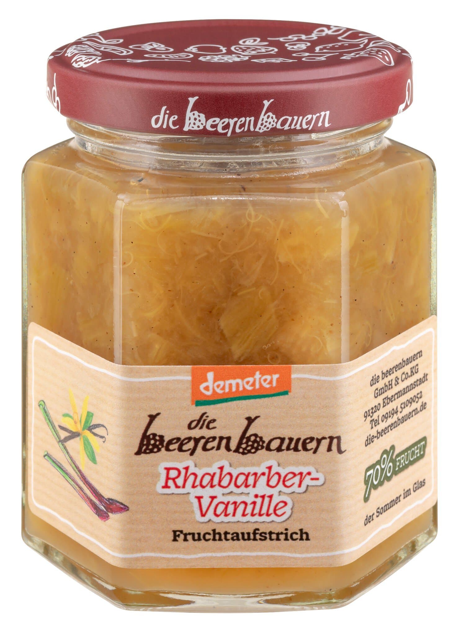 die Beerenbauern Rhabarber-Vanille Fruchtaufstrich
