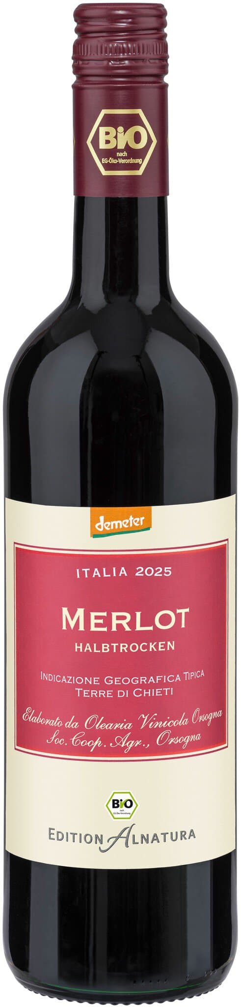 Alnatura Edition Merlot halbtrocken