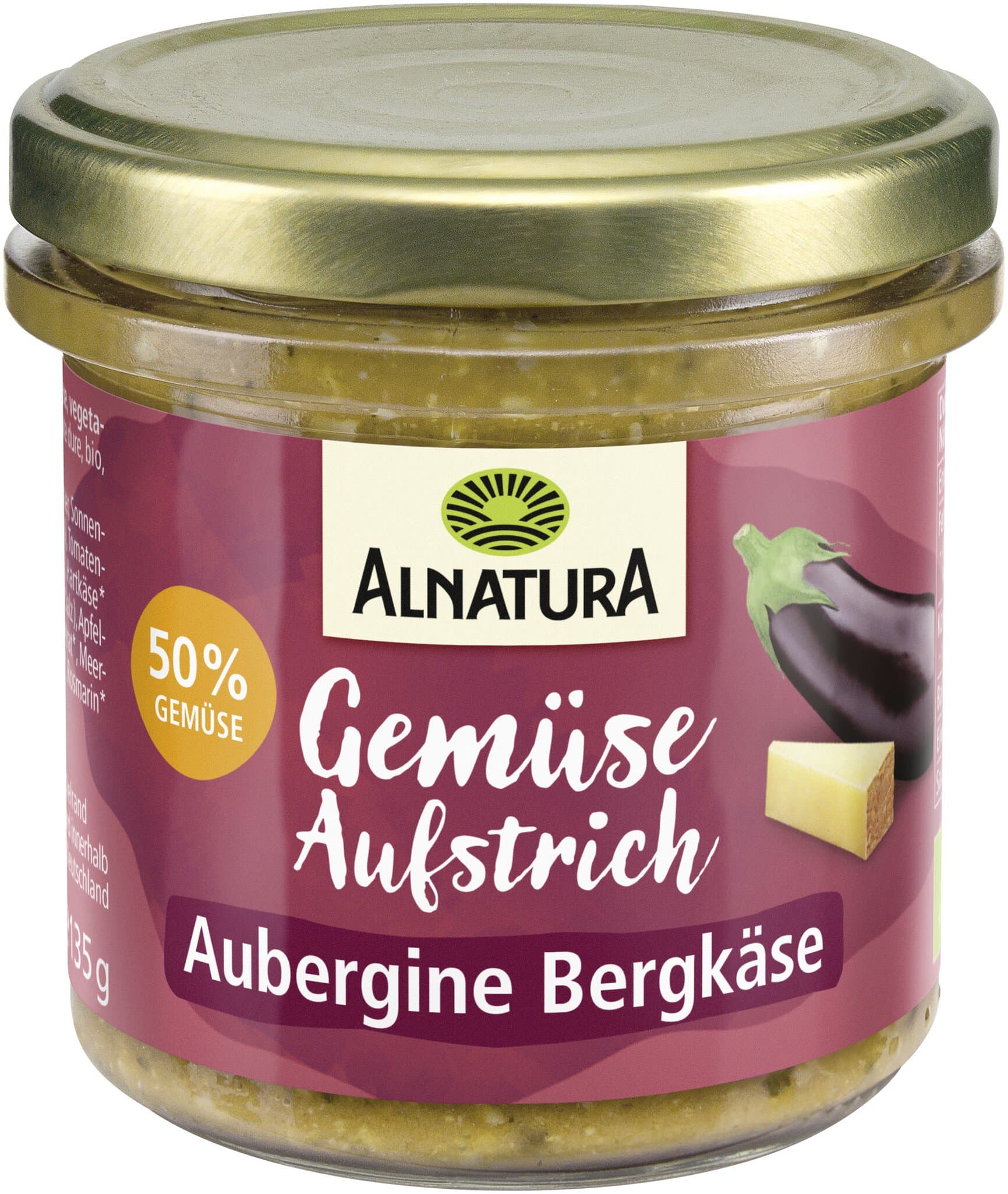 Alnatura Gemüseaufstrich Aubergine-Bergkäse
