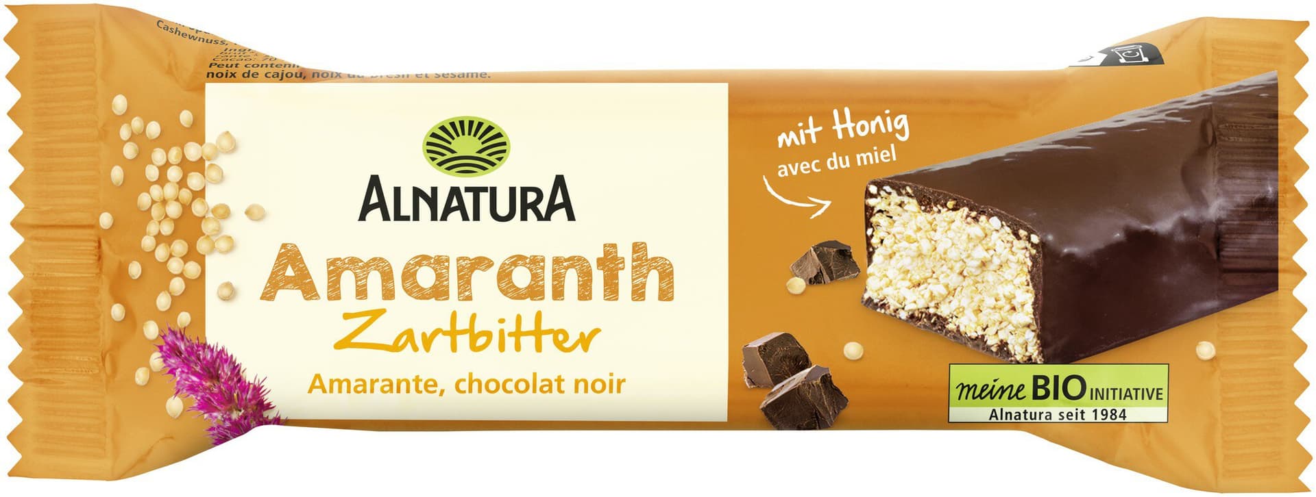 Alnatura Amaranth-Riegel Zartbitter