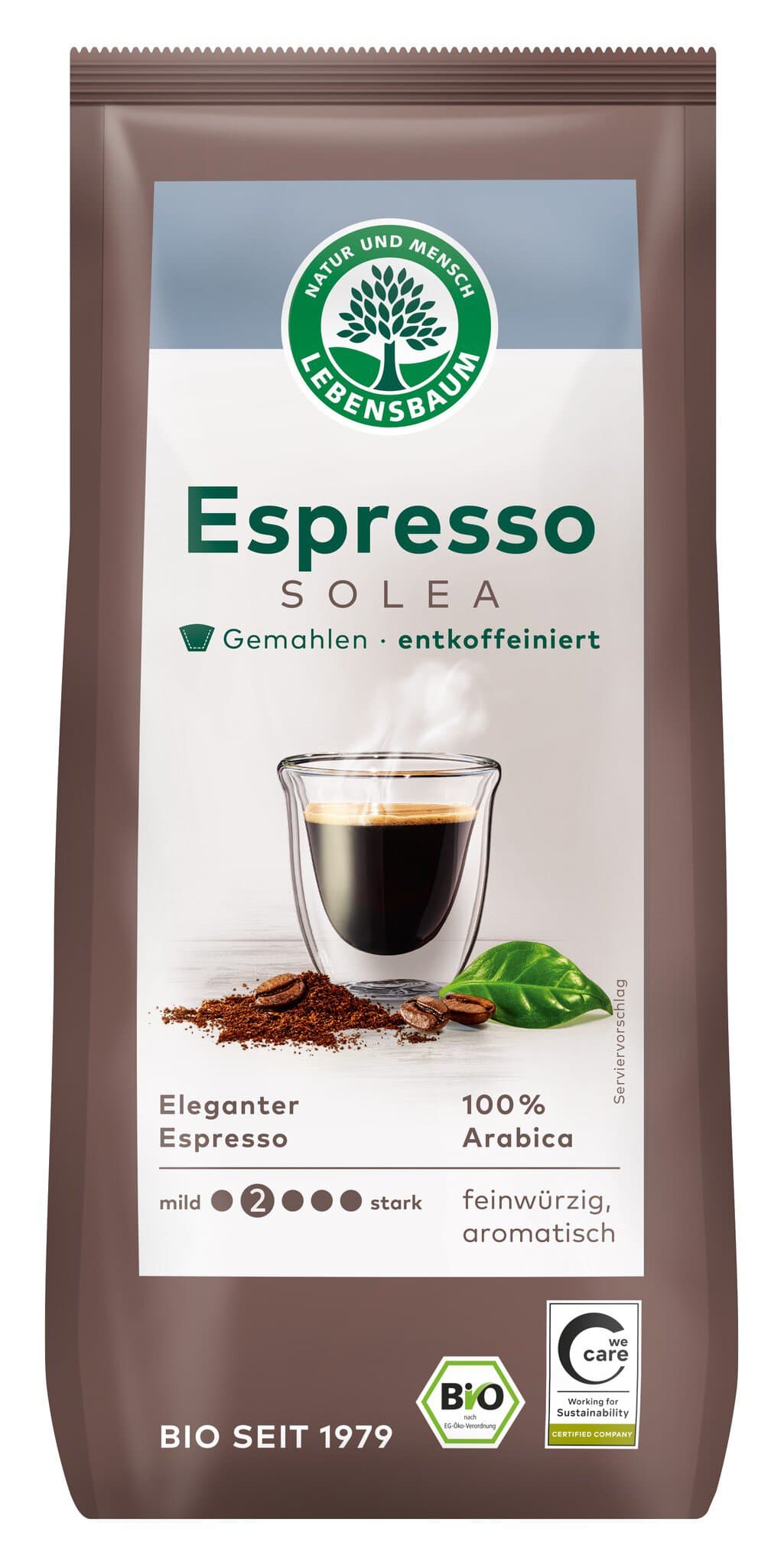 Lebensbaum Solea Espresso gemahlen entkoffeiniert